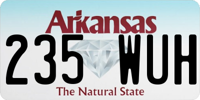 AR license plate 235WUH