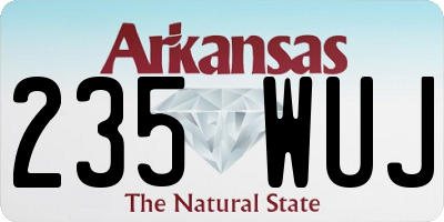 AR license plate 235WUJ