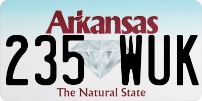 AR license plate 235WUK