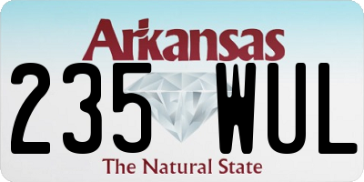 AR license plate 235WUL