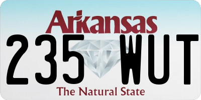 AR license plate 235WUT