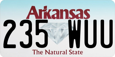 AR license plate 235WUU