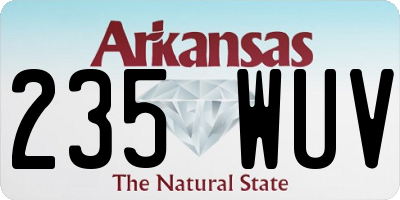AR license plate 235WUV
