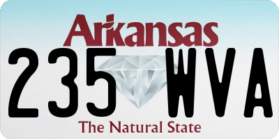 AR license plate 235WVA