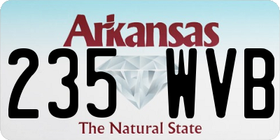 AR license plate 235WVB