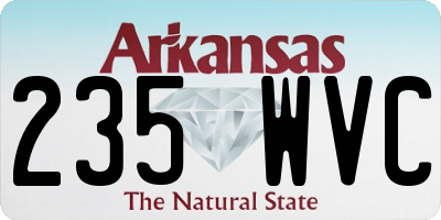 AR license plate 235WVC