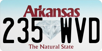AR license plate 235WVD