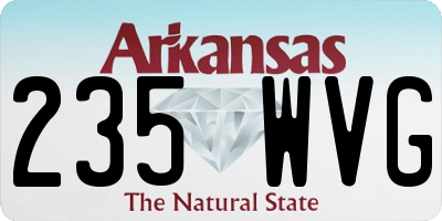 AR license plate 235WVG