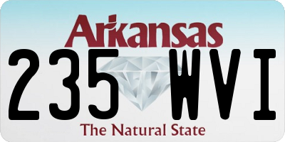 AR license plate 235WVI
