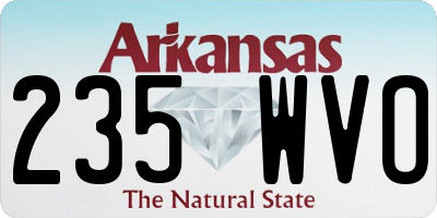 AR license plate 235WVO