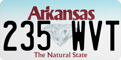 AR license plate 235WVT