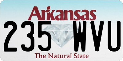 AR license plate 235WVU