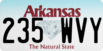 AR license plate 235WVY