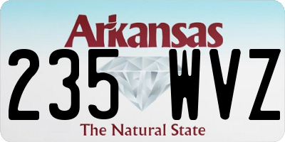 AR license plate 235WVZ