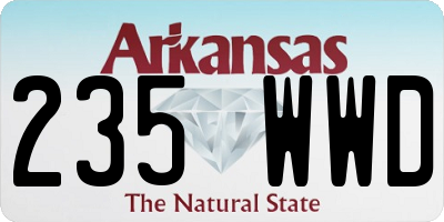 AR license plate 235WWD