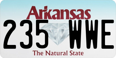 AR license plate 235WWE