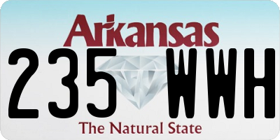 AR license plate 235WWH