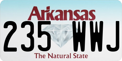 AR license plate 235WWJ