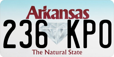 AR license plate 236KPO