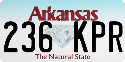 AR license plate 236KPR