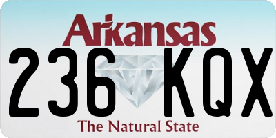 AR license plate 236KQX