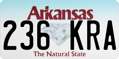 AR license plate 236KRA