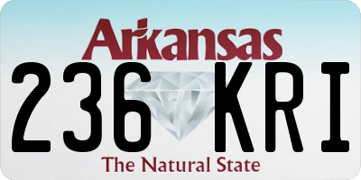 AR license plate 236KRI