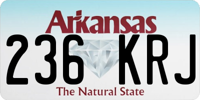 AR license plate 236KRJ