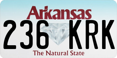 AR license plate 236KRK