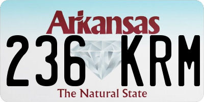 AR license plate 236KRM