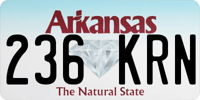 AR license plate 236KRN