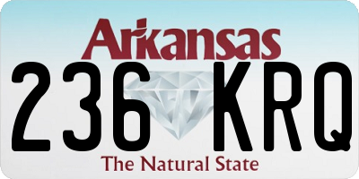 AR license plate 236KRQ