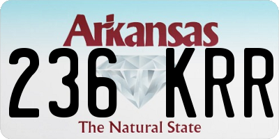 AR license plate 236KRR