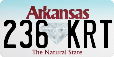 AR license plate 236KRT