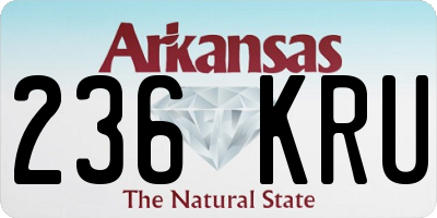 AR license plate 236KRU