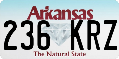 AR license plate 236KRZ