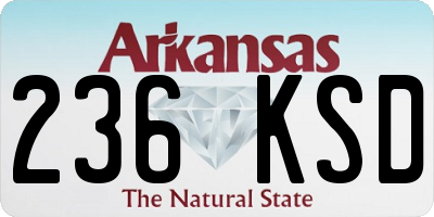 AR license plate 236KSD
