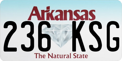 AR license plate 236KSG