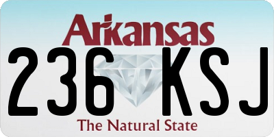 AR license plate 236KSJ