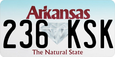 AR license plate 236KSK