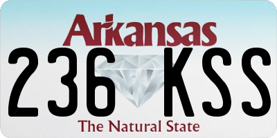AR license plate 236KSS
