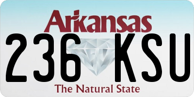 AR license plate 236KSU