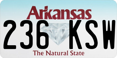 AR license plate 236KSW