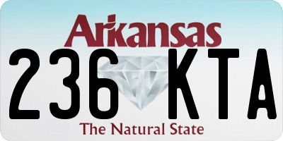 AR license plate 236KTA