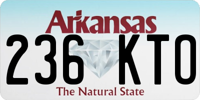 AR license plate 236KTO
