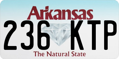 AR license plate 236KTP