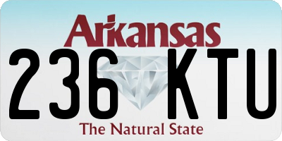 AR license plate 236KTU