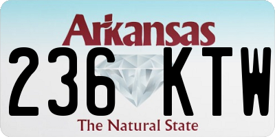 AR license plate 236KTW