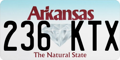 AR license plate 236KTX