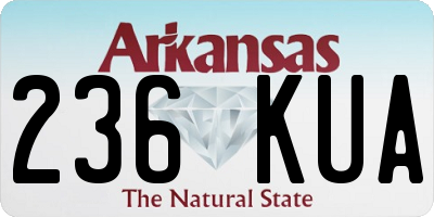 AR license plate 236KUA